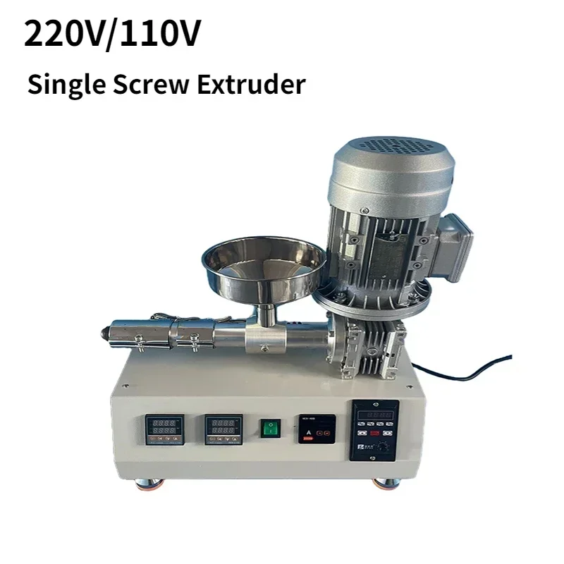 Single Screw Extruder Laboratory Plastic ABS PP Extruder Machine Polymer Injection Molding Crusher Extrusion Traction water tank