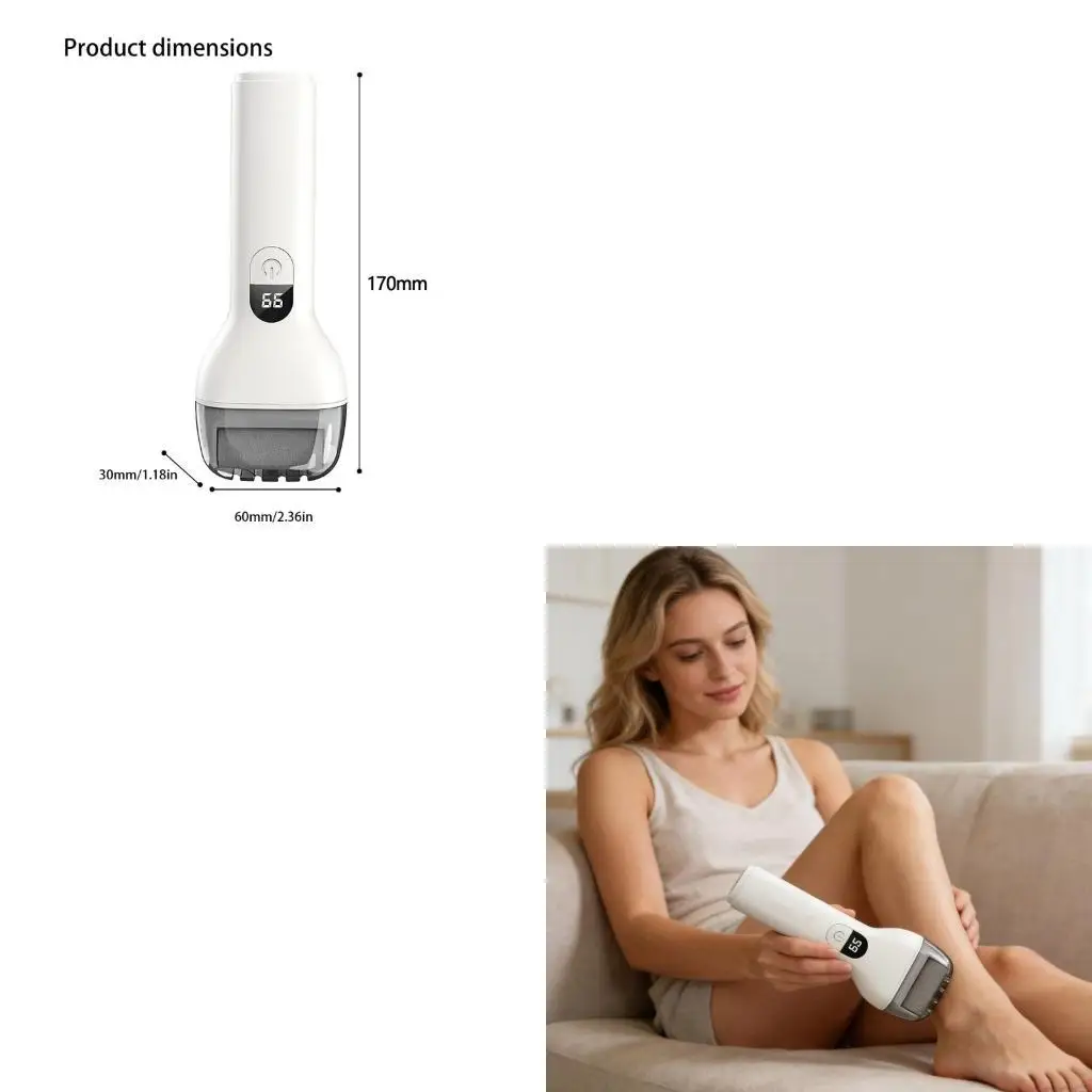 

F92F Multi Functional Foot Exfoliator Having Rotating Rollers ABS Material Construction