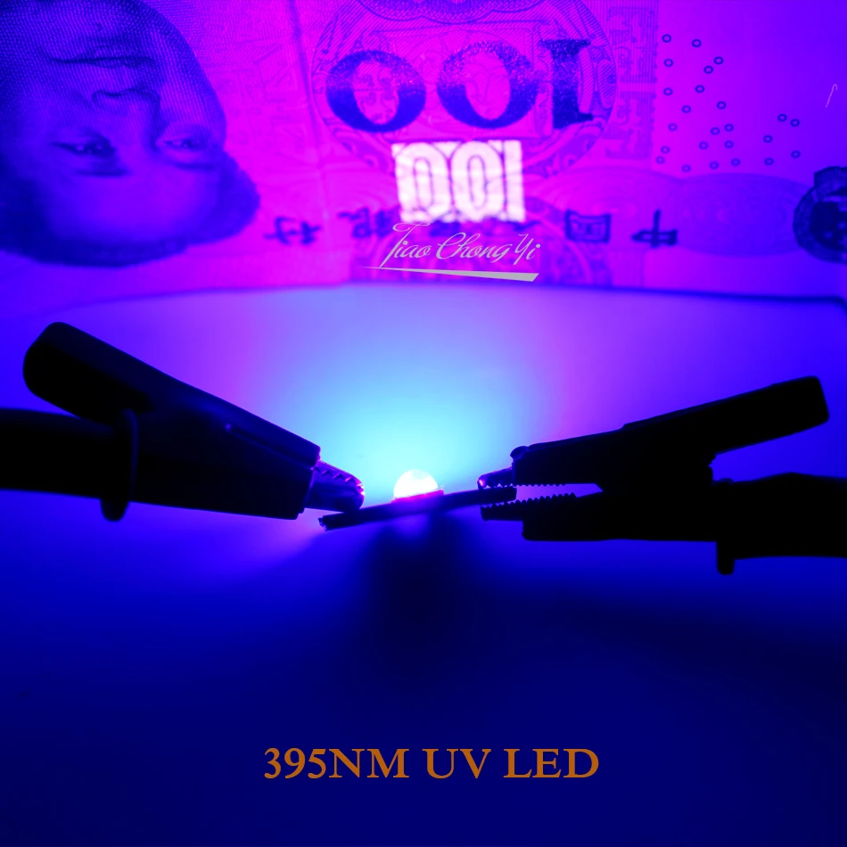 Uv-銅プレート付きの紫色のLEDライト,10w,5050 smd,365nm, 385nm, 395nm, 410nm, 420nm用PCB,4チップ,20mm