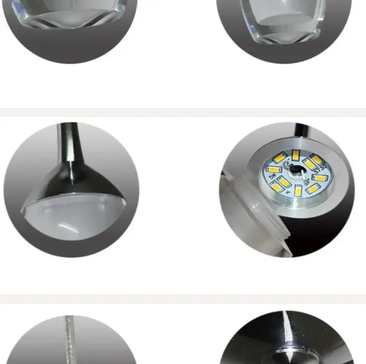 الحديثة الإبداعية LED غرفة المعيشة غرفة الطعام الزجاج مصباح السقف Led بريق مصابيح السقف الكريستال