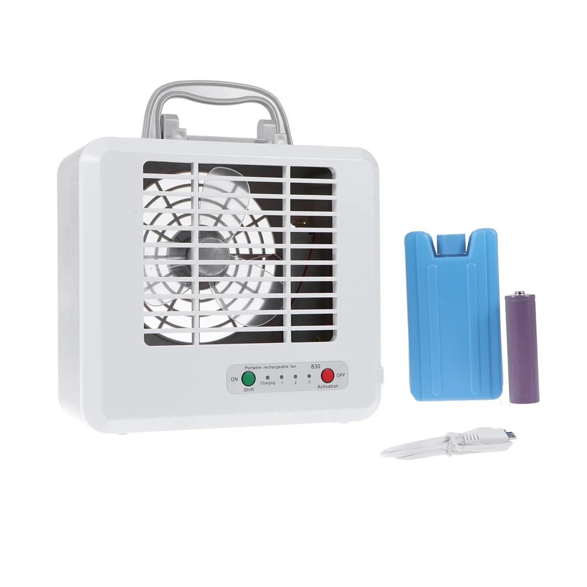 

Portable Mini Silent Cooling Fan Large Wind Power Bedroom Office Travel Air Humidifier Negative Ion Evaporative Technology Low
