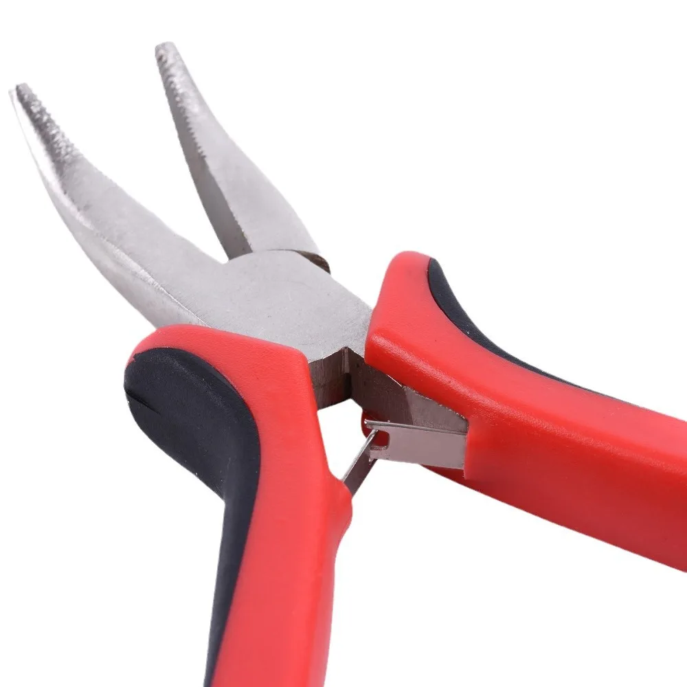 10Pcs hair extender, curved mouth, toothed jewelry pliers, elbow, mini wig pliers, silicone buckle hair extender
