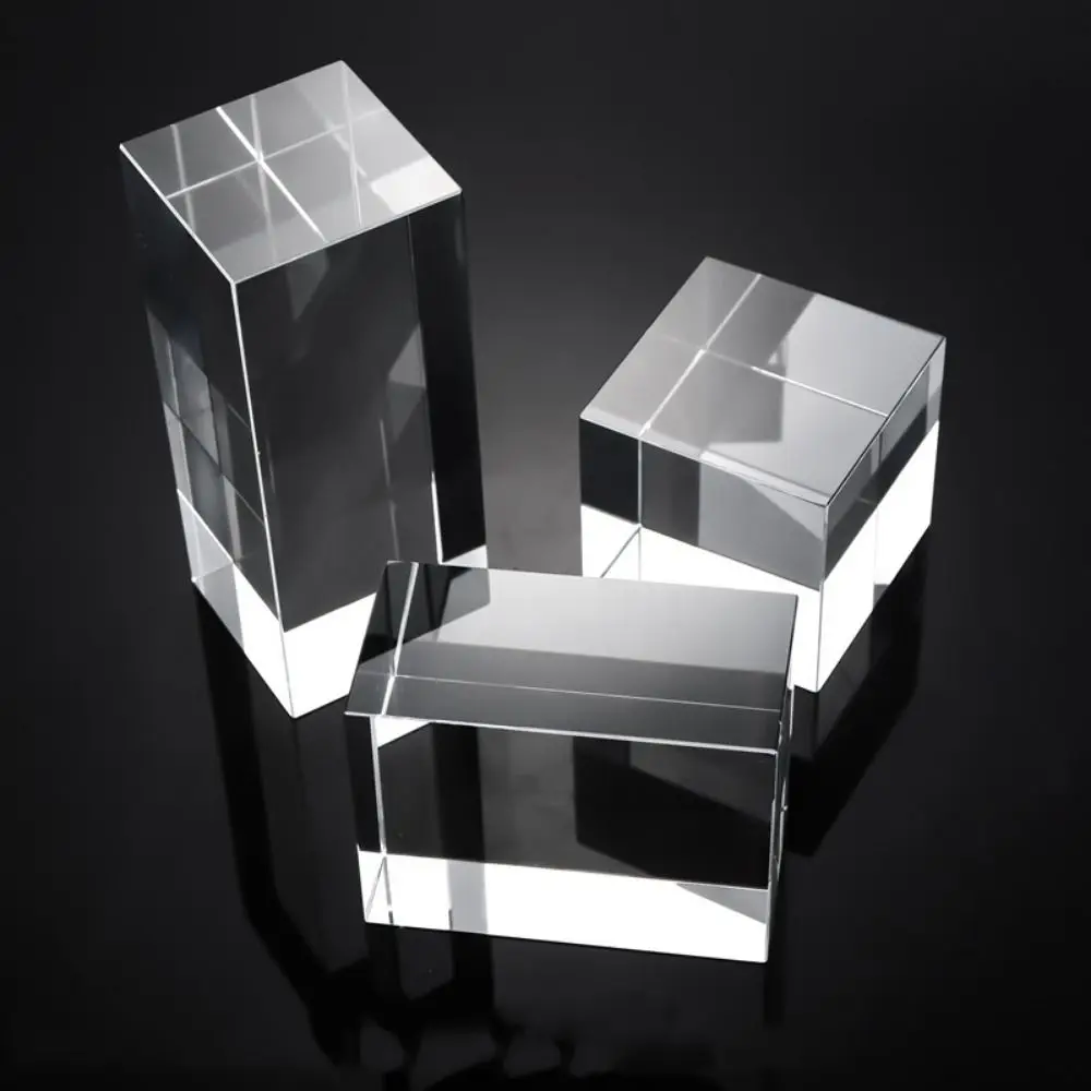 Reliable Solid Jewelry Display Riser Stands Polished Stereoscopic Collection Show Holder Transparent K9 Crystal Crafts Pedestals