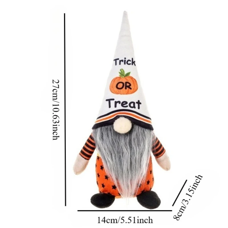 1Pcs Halloween Decoration Supplies Rudolph Faceless Old Man Decoration Ornament Halloween Gnome Doll Ornament