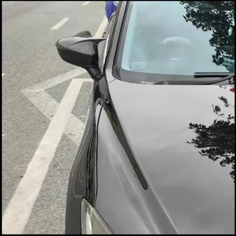 

For Mazda 6 2018~2023 Rearview Mirror Cover Cap Housing Sticker Trim With Horn Auto Parts Car Styling Accessories