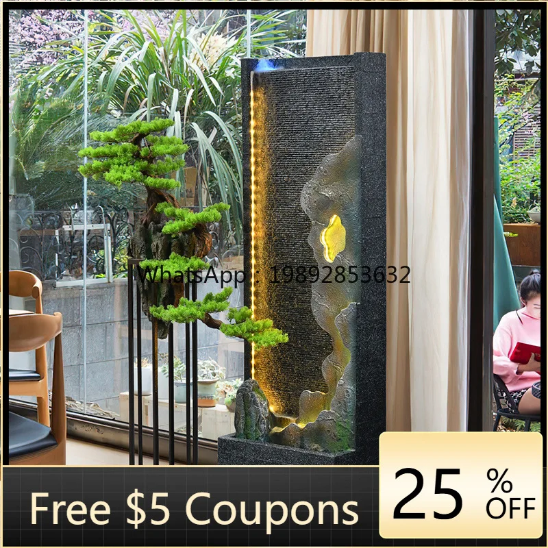 

LYY Fake Rock Water Curtain Wall Alpine Flowing Water Wealth Fountain Screen Garden Courtyard Villa Landscape