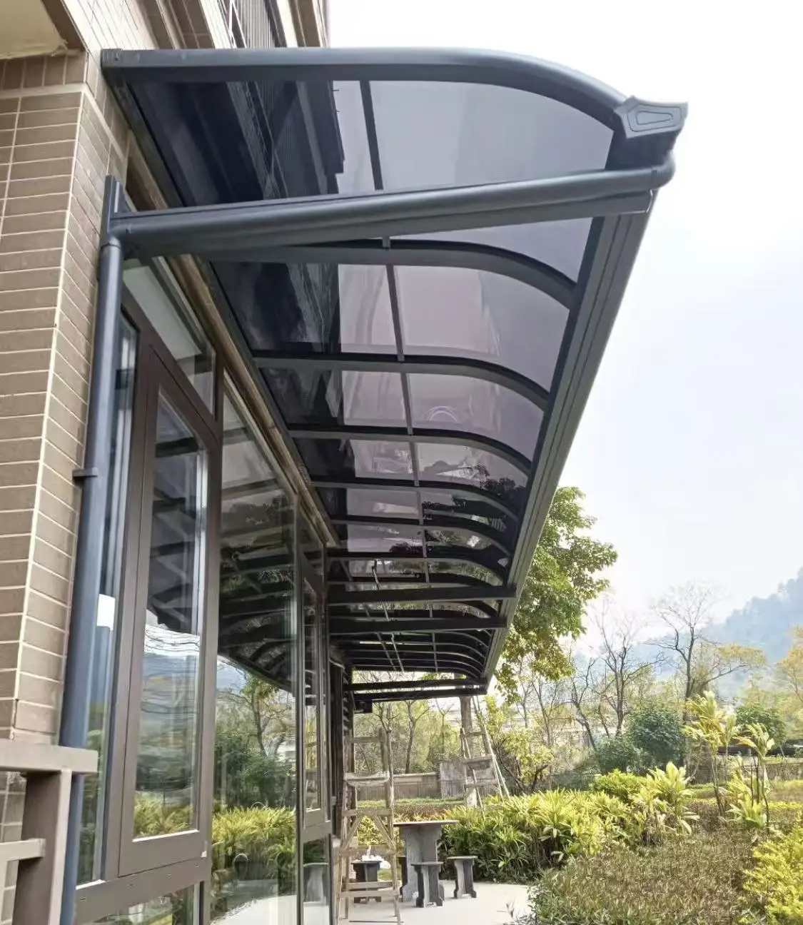 2026 Customized Sizes Pc Plastic Sheet Solid Polycarbonate Window Awning Rain Proof Rain Shield Shop Front Canopypromote sales