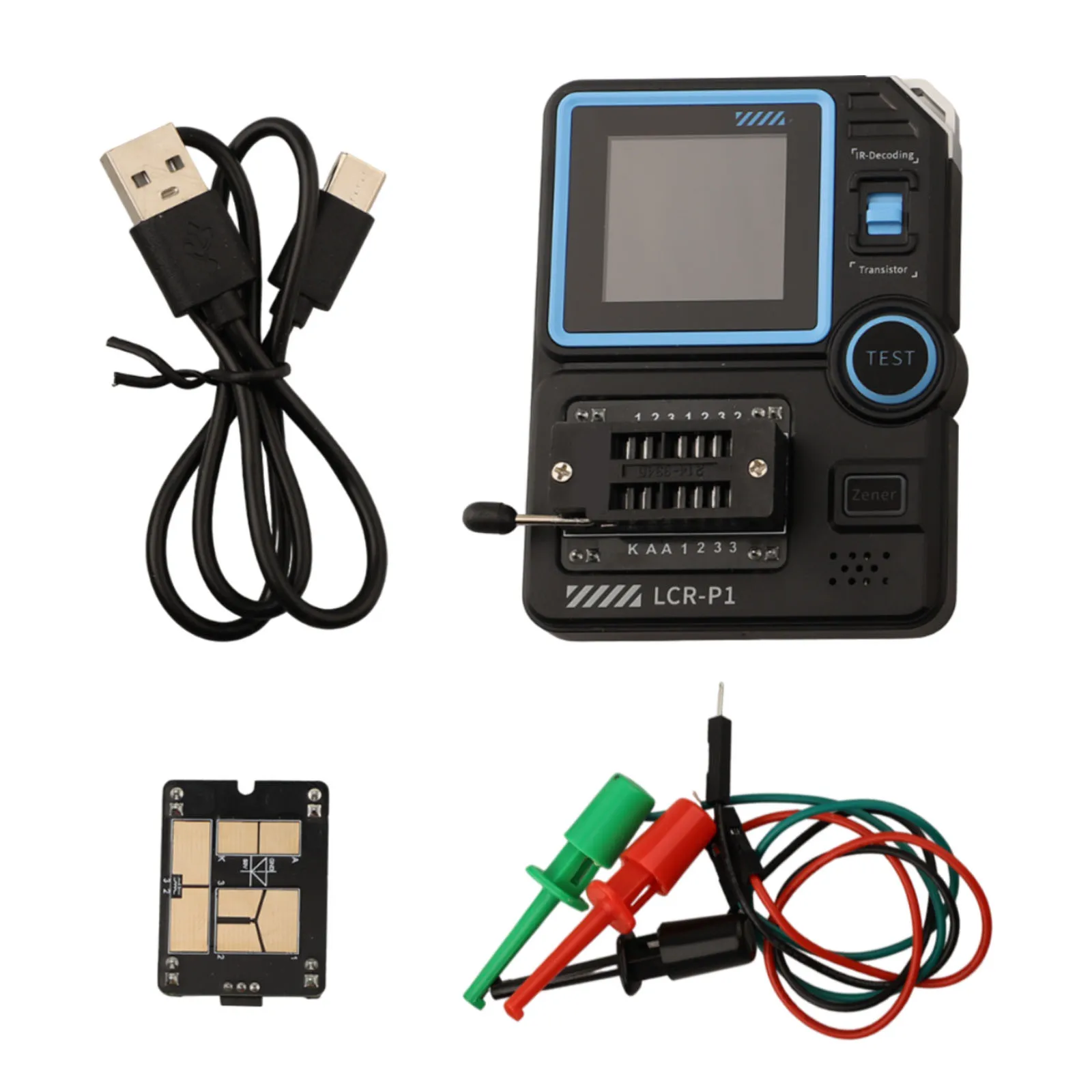 For Remote Control Testing LCR-P1 Tester LCR ESR Meter For Home Use For Electronics Testing Anti-burn Protection