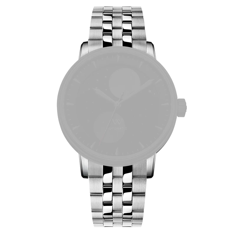 

WM Watch Welly Merck Watch Band Strap Bracelet For Twin Moons Series Automatic Mechanical Watches Width 20MM For WM142