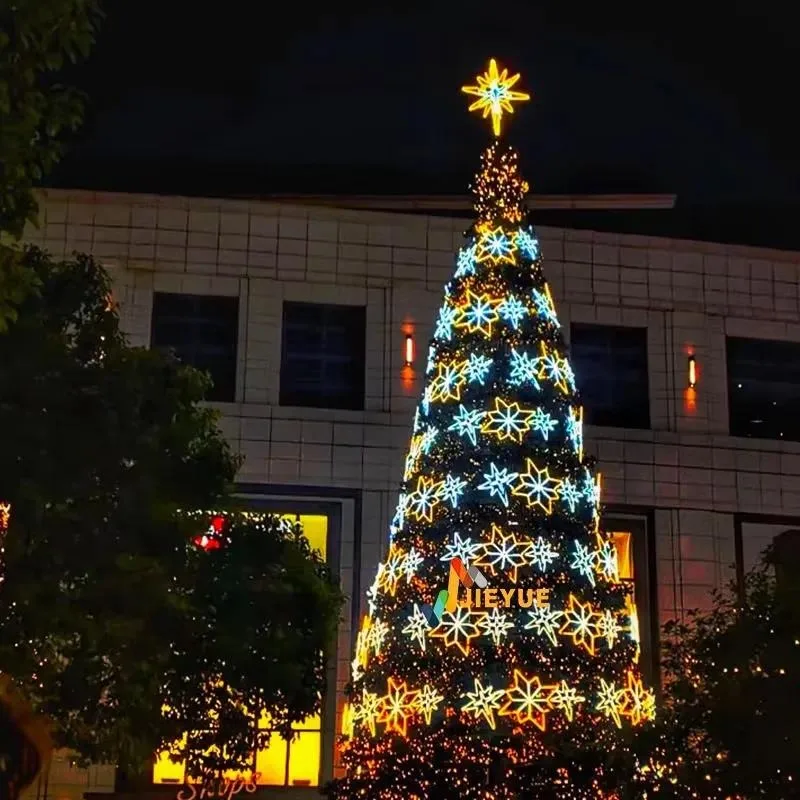 Giant Outdoor Christmas Tree Sculpture Lantern Custom Holiday Decorations for Shopping Malls Parks Event Venues