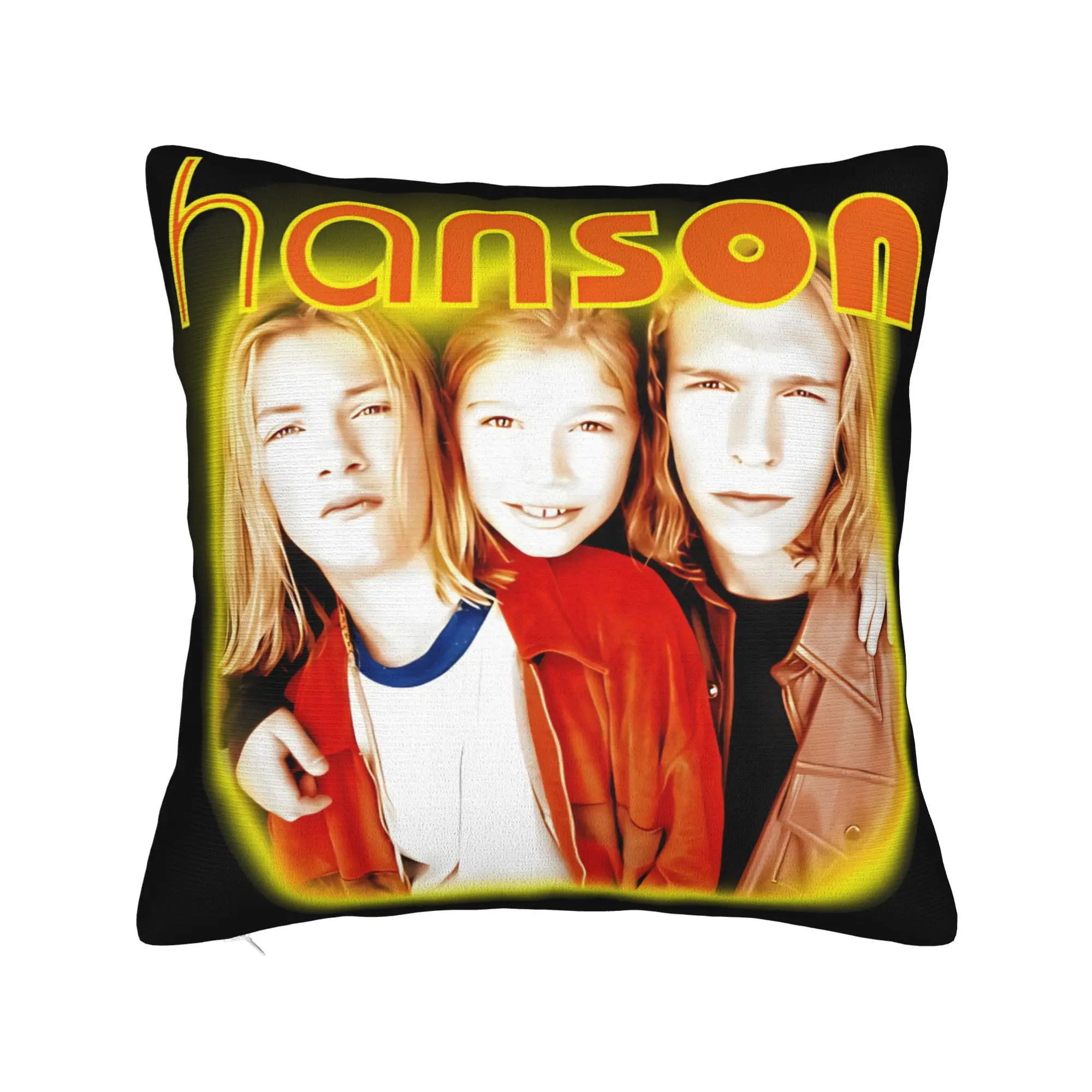 Pillow Case Hockey Hanson Brothers Soft  Pillow Cover For Sofa Couch Bed Living Room Funny Pillowcases