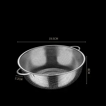 메쉬 스트레이너 채반, 야채 및 과일 세척 바구니, 스파게티 채반, 실용적인 가정용 물기 제거기 8 best sales 거르다 - №3