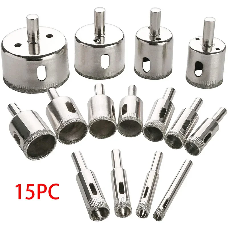 Hole Opener Diamond Drill Buddha Beads Repair Round Polishing 15 Piece Set 16pcs Marble Hole Opener Set Glass Tile