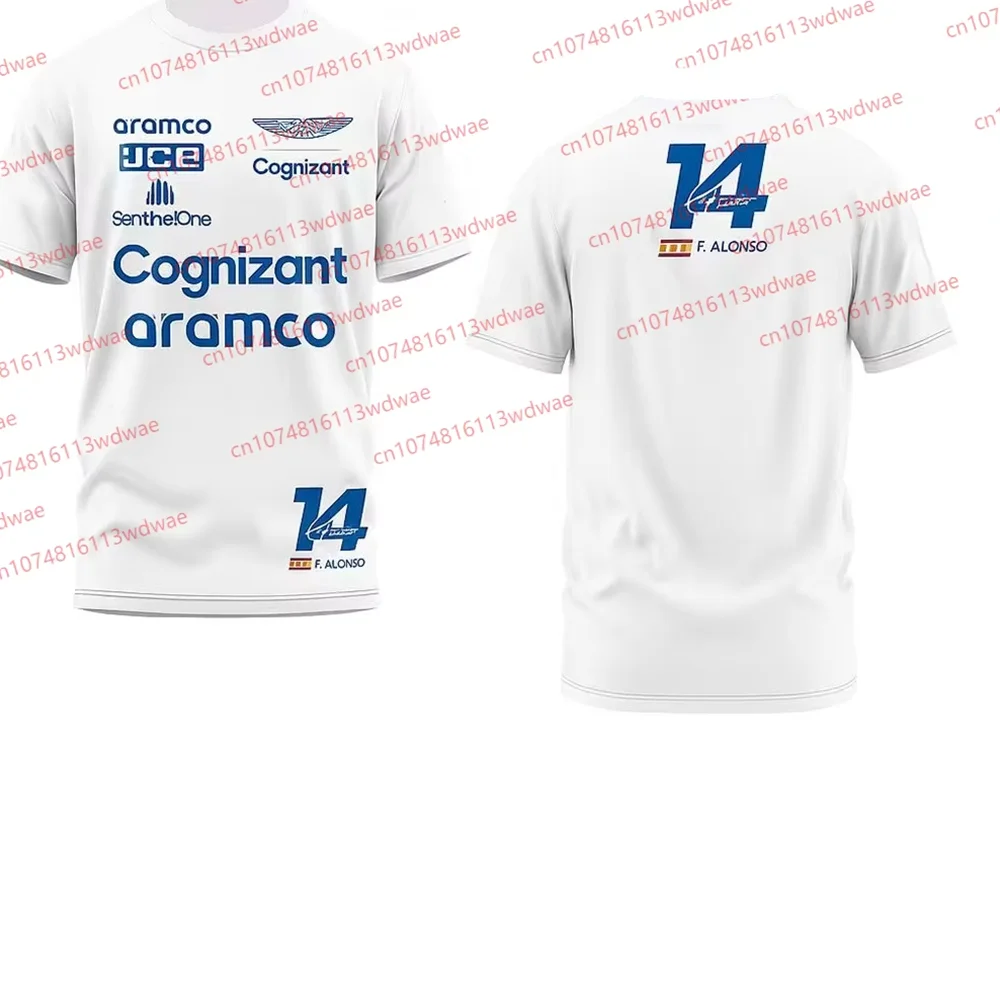 

2025 Aston Martin T-shirt Racing Team Training Suit Quick Dry Motorcycle T-shirt Fernando Alonso 14 Racing Suit Man Women Tee