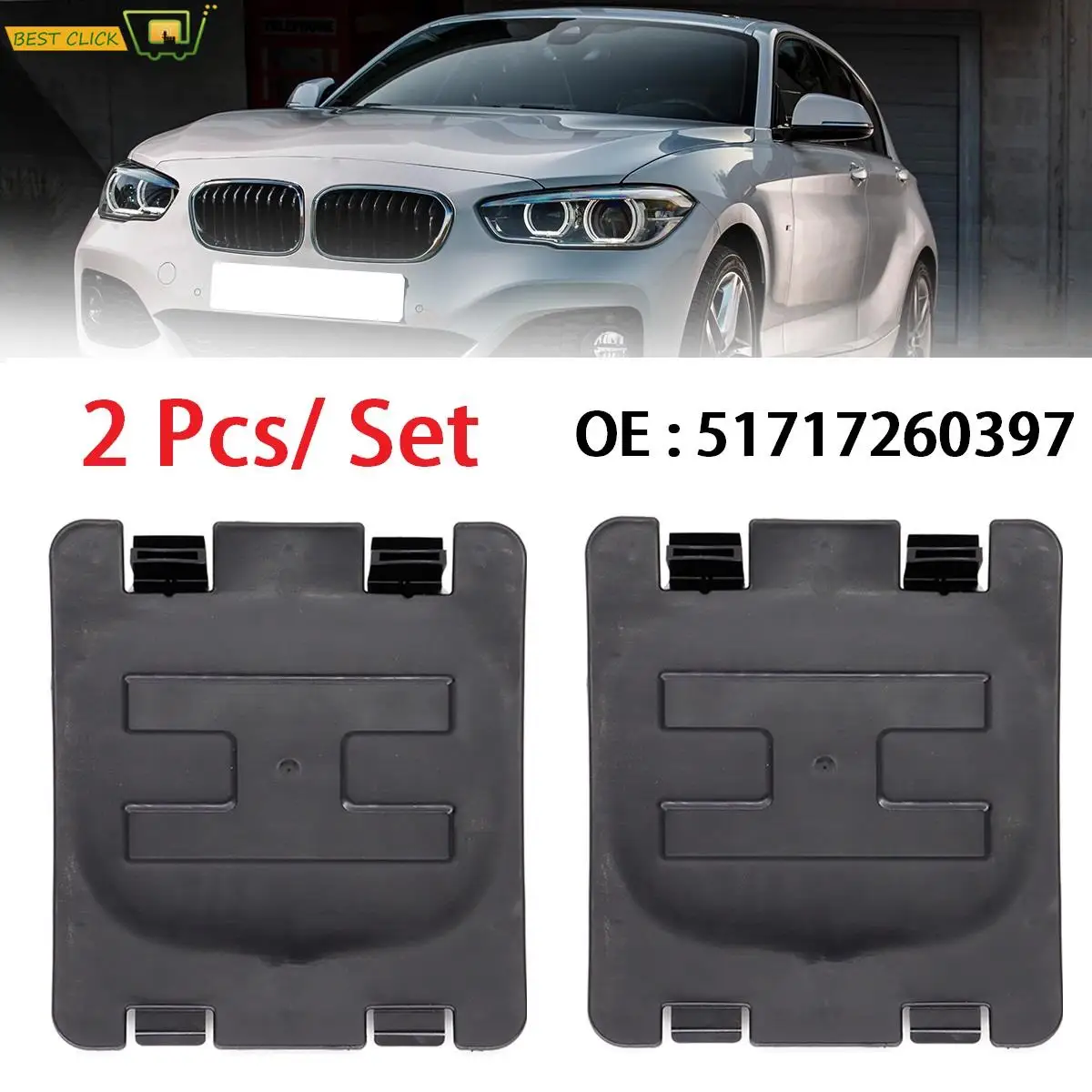 For BMW 1 2 3 4 Series Front Wheel Arch Fender Liner Access Panel Cover F30 F20 F31 F21 F22 F23 F32 Bulb Replacement 51717260397