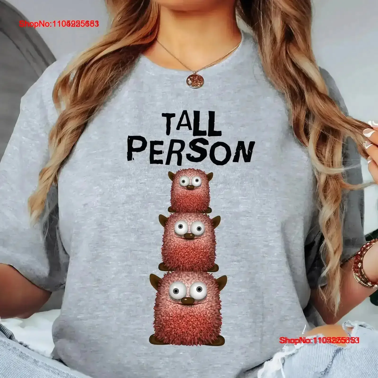 

Футболка TALL PERSON Смешные короткие люди для него или ее юмористический маленький миньон для мужчин и женщин винтажная стираная дизайнерская одежда