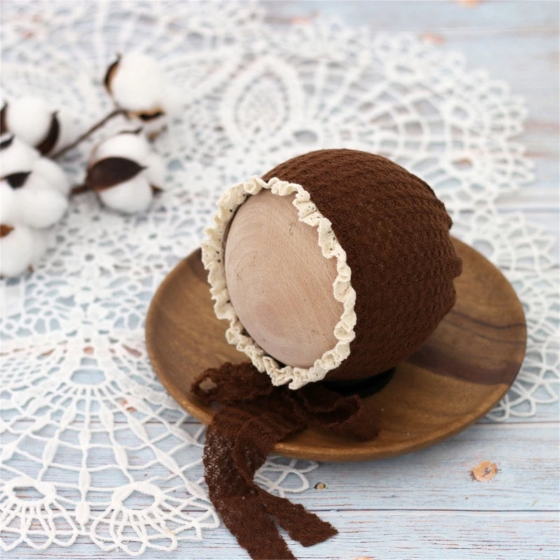 Chapeau en dentelle gaufré mignon, accessoires photographie pour nouveau-né, chapeau pour garçon fille, chapeau pose,