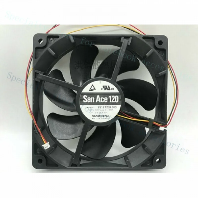 

A+ 1 шт. Sanyo 9S1212H4D03 12V 0.39A 12 см бесшумный вентилятор с большим объемом воздуха для охлаждения