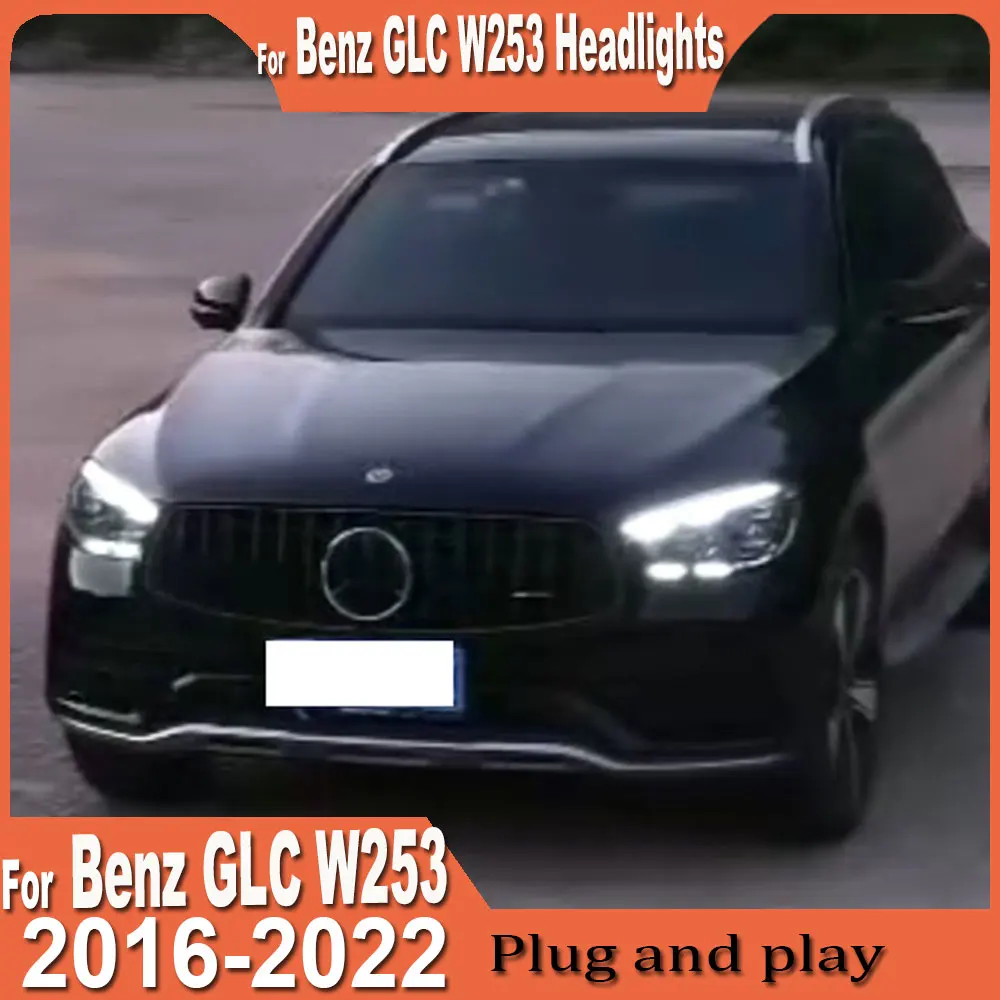 

Фары для Mercedes-Benz GLC W253 2016-2022: Светодиодные ДХО, Проекционные линзы, Динамические