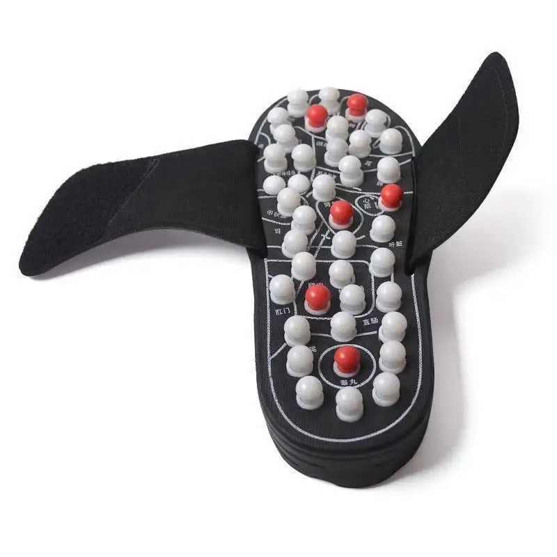 1 Paar Massageschuhe, Akupunktur-Massage-Slipper für Füße, Unisex, Gesundheitspflege, rotierende Fußmassageschuhe, chinesische Akupressur, Hausslipper – Detail 9