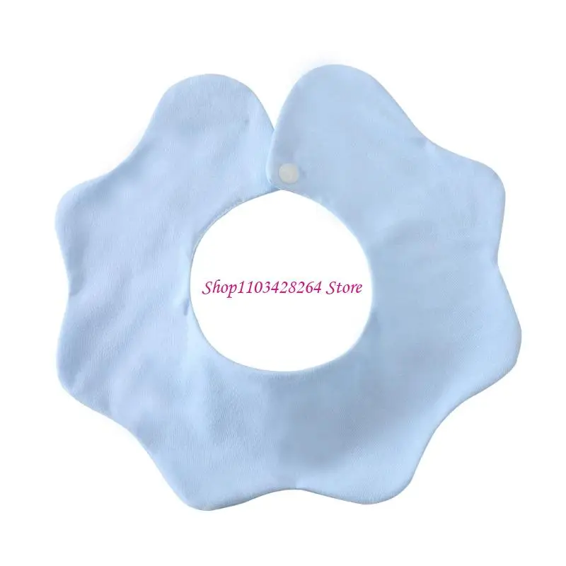 360 Degree Rotating Baby Drooling Apron Color Cotton Adjustable Burp Cloths Nursing Bib for Infant 0-3 Year