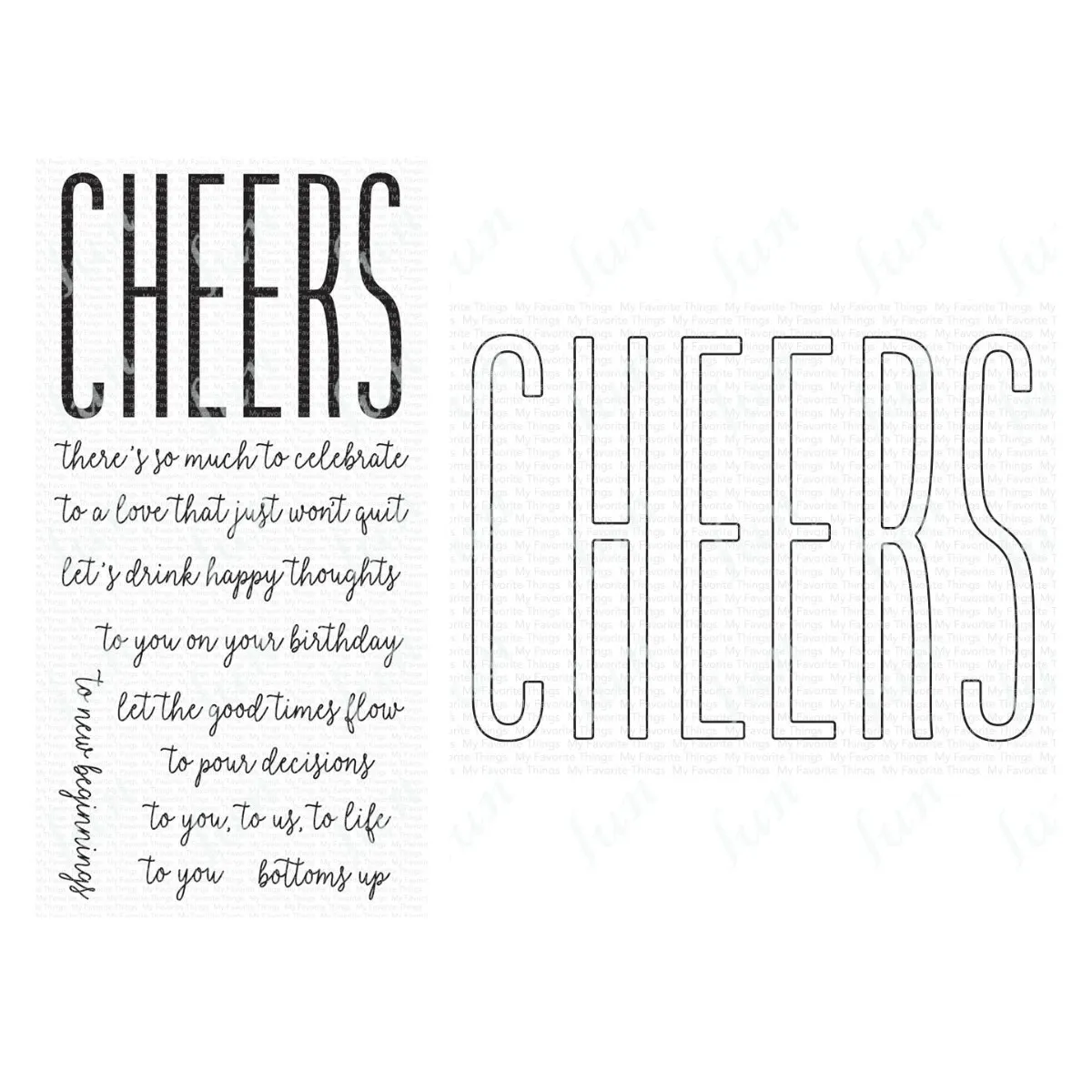 Resuable Cheers Words Silicone Stamps and Metal Cutting Dies Handmade Diy Scrapbooking Greeting Card Diary Craft Decoration