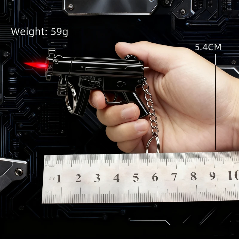 

Metal Windproof Keychain Lighter - Jet Red Flame Butane Gas, Outdoor Lightweight Personalized Gift for Men Cigarette Accessories