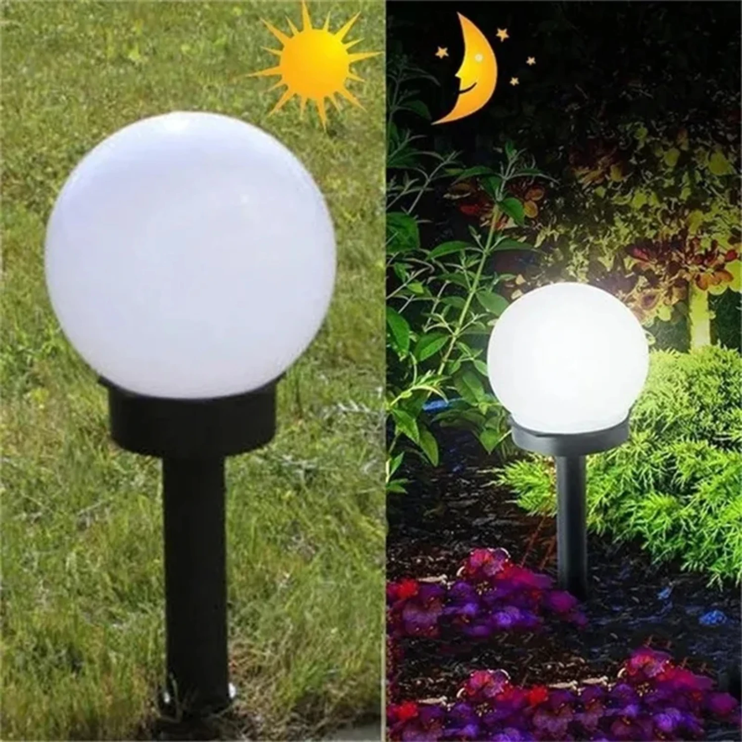 Enhance Outdoor Lighting with 2 Durable Solar Powered Garden Lights