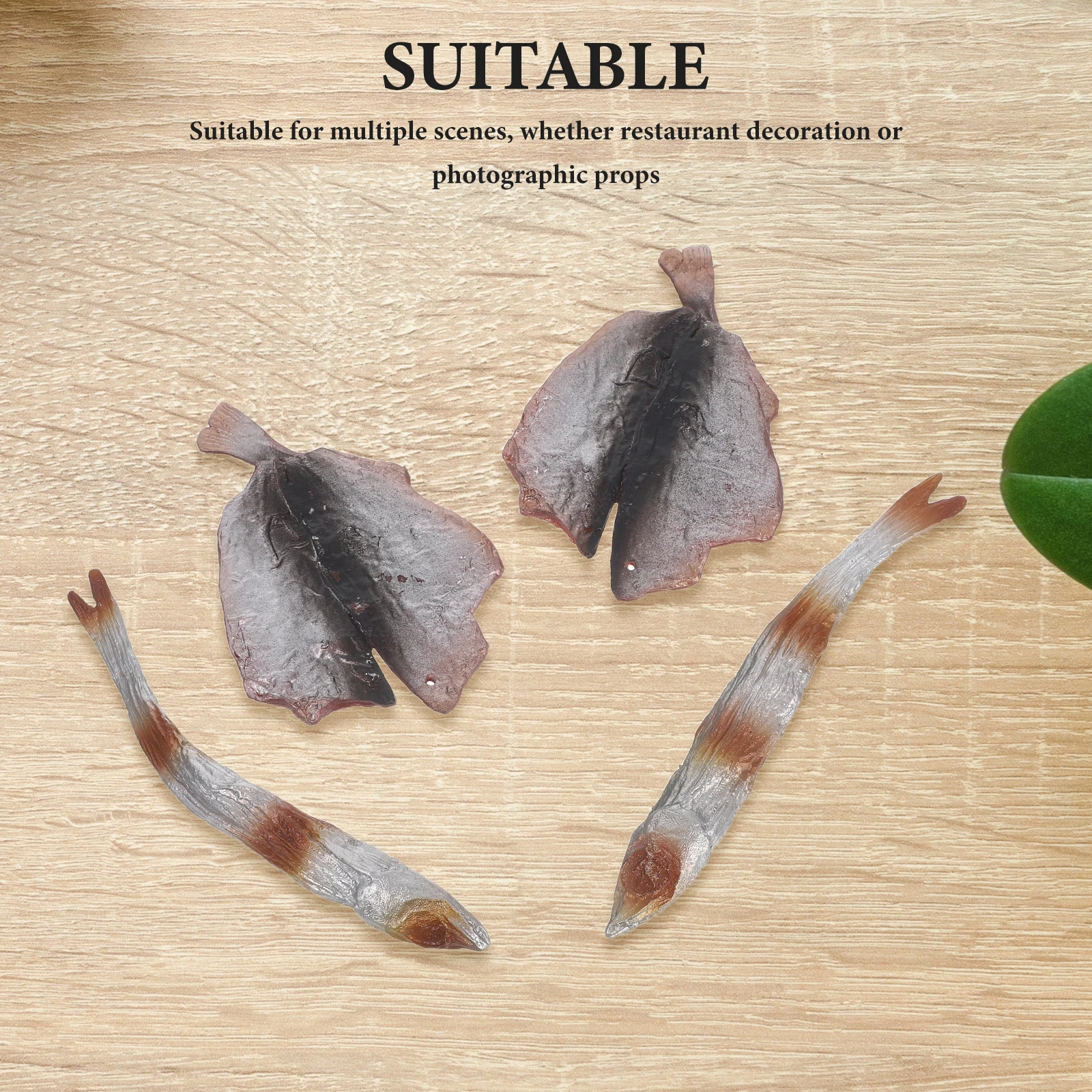 

1 set Simulated Seafood Decoration Fake Fish Props Artificial Small Fish Faux Food Models for Restaurant Scene Photography Home