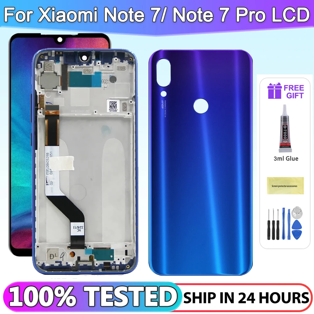 

6.3" For Xiaomi Redmi Note 7 LCD Display Touch Screen Digitizer For Redmi Note 7 Pro LCD M1901F7H M1901F7G Screen No Defects