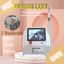 High-end Machine Cooling System Safe Painless 808 NM Diode Laser Hair Removal Highest Intensity Machine User-friendly Interface