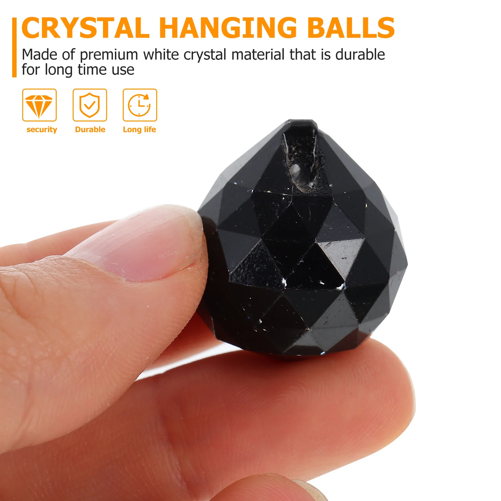 

20Pcs Colored Crystal Hanging Ball Pendant White Crystal Durable Hanging Ornament for Home Garden Backyard Window Decoration