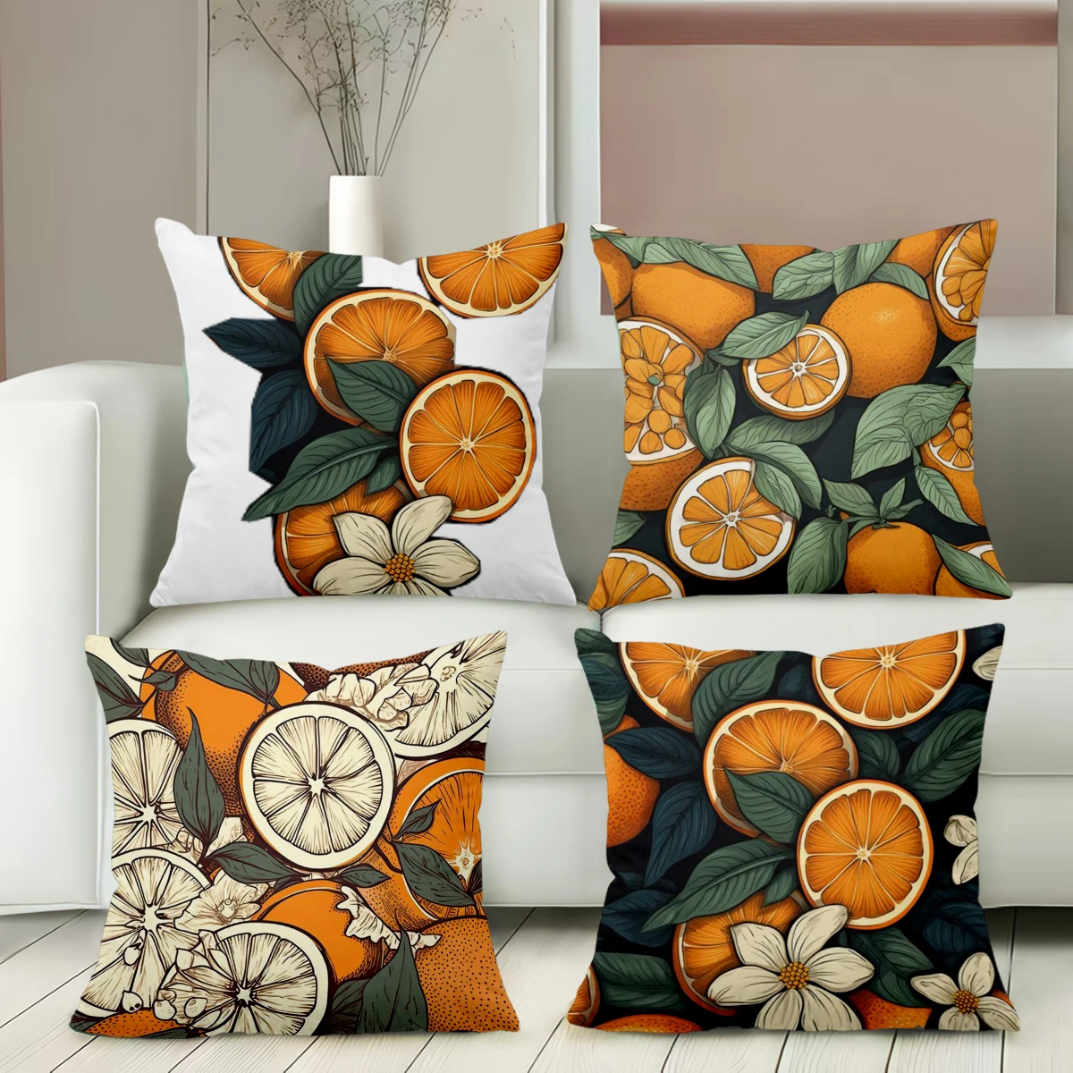 Orange Patterned Cu…