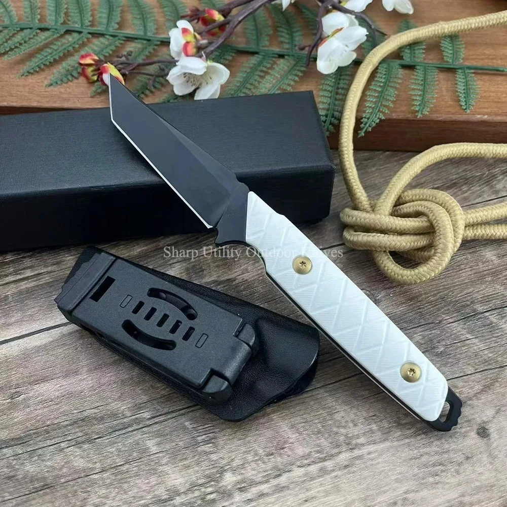 Couteau d'auto-défense en plein air, utilitaire de Combat, transport quotidien, multi-outils, aventure Camping survie, couteau à lame fixe, manche G10