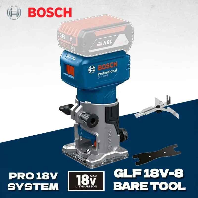 BOSCH GLF 18V-8 Electric Trimmer Wood Router Machine Carpentry Tool for Woodwork Trimming Grooving Carving Milling GLF18V-8