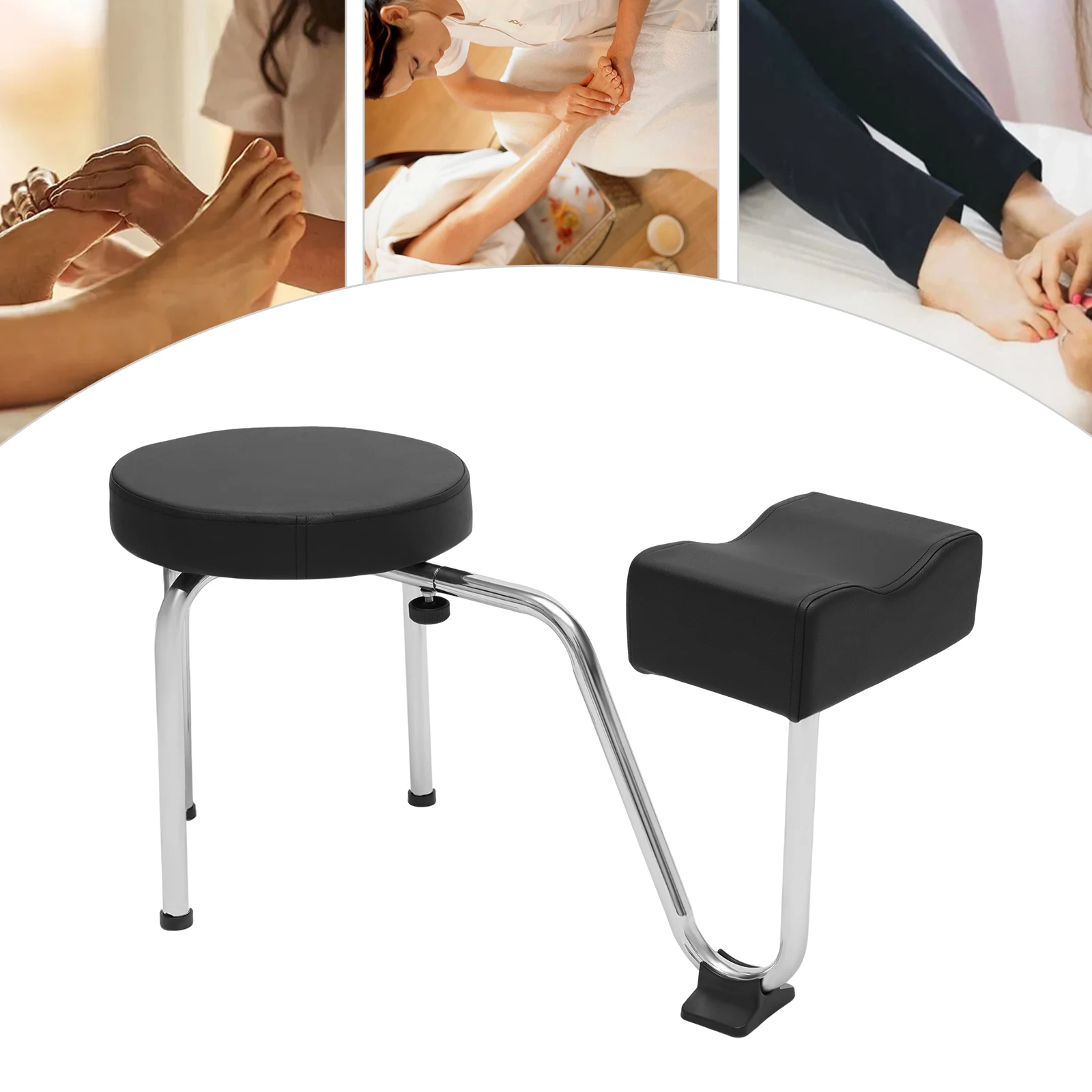 Adjustable Leg Rest PVC Pad Pedicure Foot Rest Stand for Nail Tech Spa Beauty Salon Studio Equipment Supplies