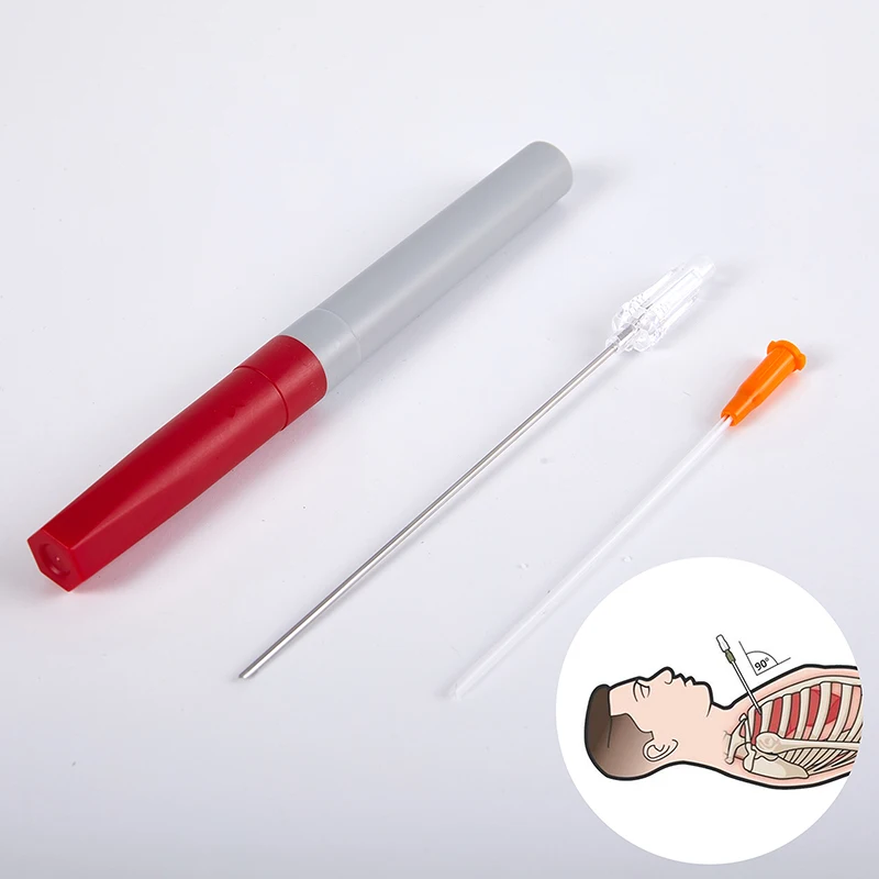 

Rescue Pneumothorax Needle Trauma Medical Chest Catheter Needle Catheter Needle Decompression First Aid Kit