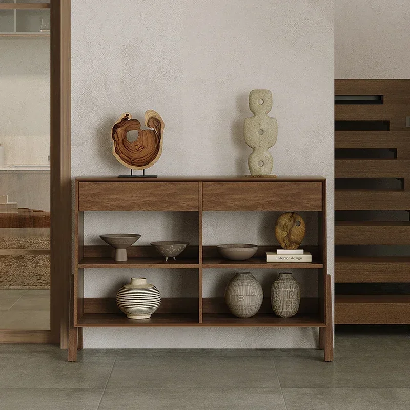 

Тумба-шкаф Wabi Sandy Wind из массива дерева для гостиной, для хранения, чайный шкаф