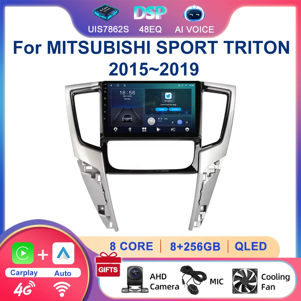 9 Inch IPS Touch Screen DSP Carplay Autoradio Android Radio Multimedia Player For Mitsubishi Pajero Sport Triton L200 2015~2019