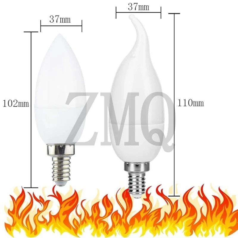 E27 E14 B22 E12 LED لهب لمبة مصباح النار لمبة الذرة الخفقان مصباح ليد تأثير اللهب الديناميكي 3 واط AC110V 220 فولت للإضاءة المنزلية #5