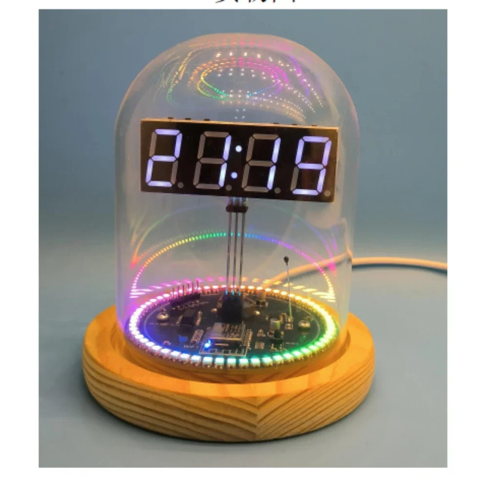 E-Electronic Wifi Intelligent Connection The Latest Desktop Creative Colorful Clock Home Placement Digital Clock Ornaments