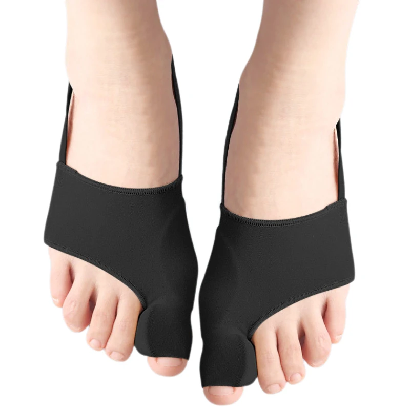 

2pieces=1pair Toe Straightener Overlapping Separators Socks Foot Care Adjuster Orthotics Hallux Valgus Sleeve Bunion Corrector