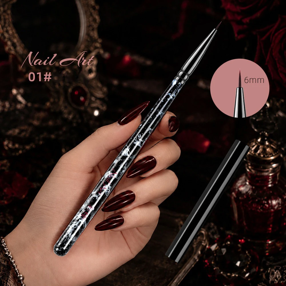 New Nail Art Brush Set, Multi-Function Liner & Drawing Brushes, Powder Brush & Square/Round Builder Gel Brush for Manicure