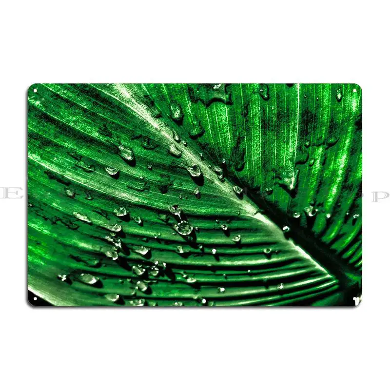 Green Leave Metal Plaque Poster Mural Create Cave Customize Wall Mural Tin Sign Poster