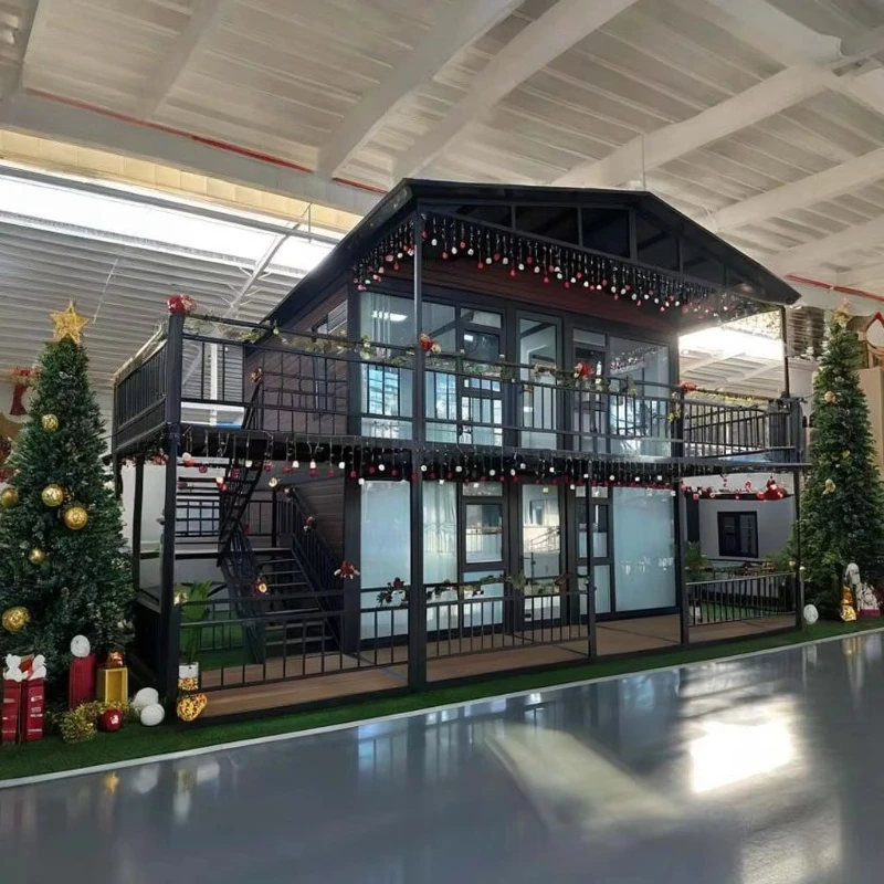 Luxury 20 30 40ft Steel Shipping Container House Modular Expandable Villa Collapsible Apartment Container