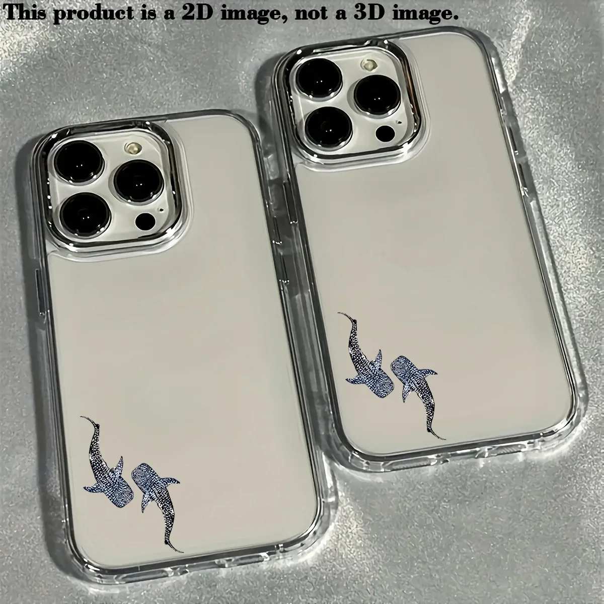 For Samsung Galaxy S26 Ultra S25 FE S24 S23 Plus Case Two Whale Shark Patterns Clear Phone Cover For S26 S25 S24 S23 Soft Fundas