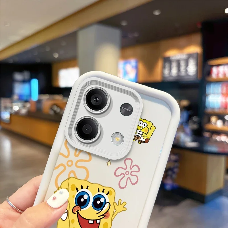 Custodia per telefono antiscivolo SpongeBob per Redmi Note 13 12 Pro Plus 5G Note 13 12 11 10 9 Pro 12C 10C 9C A2 Cover protettiva per telefono Redmi