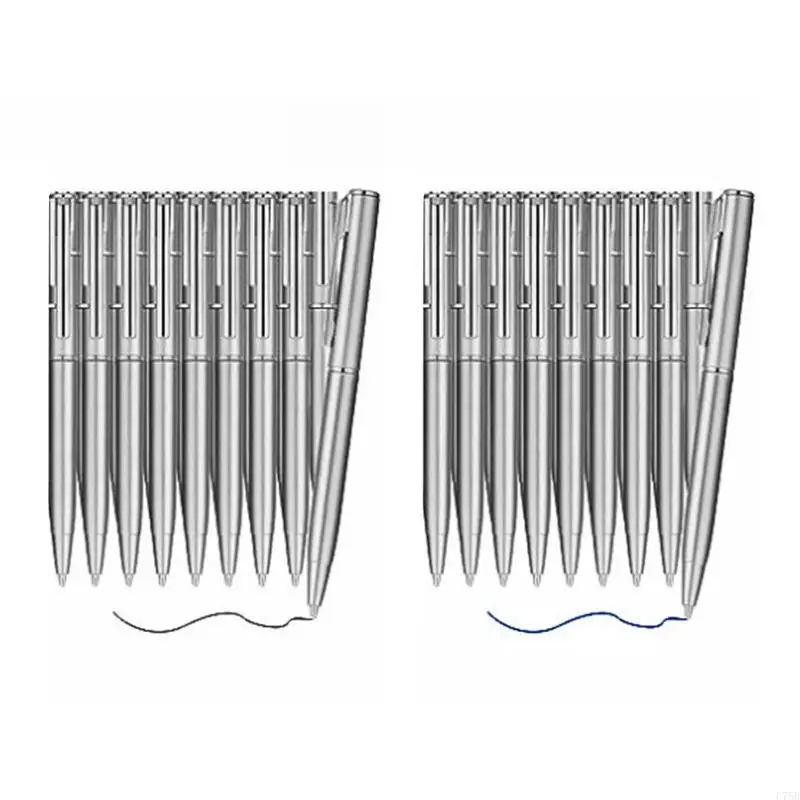 U75B 10pcs Metal Ballpoint Pen Offic