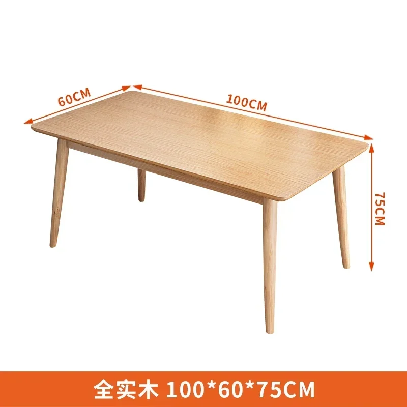 Nordic solid wood dining table modern simple and luxurious rectangular Japanese table and chair combination dining table