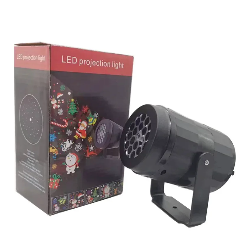 Luz De Projetor LED Snowstorm, Atmosfera De Natal, Luz De Noite De Férias, USB, 5V, 16 Padrões